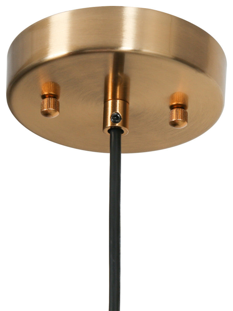 LNC Apphia 1-Light 6" Modern Wine Cup Mini Kitchen Island Light, Brass/Gray