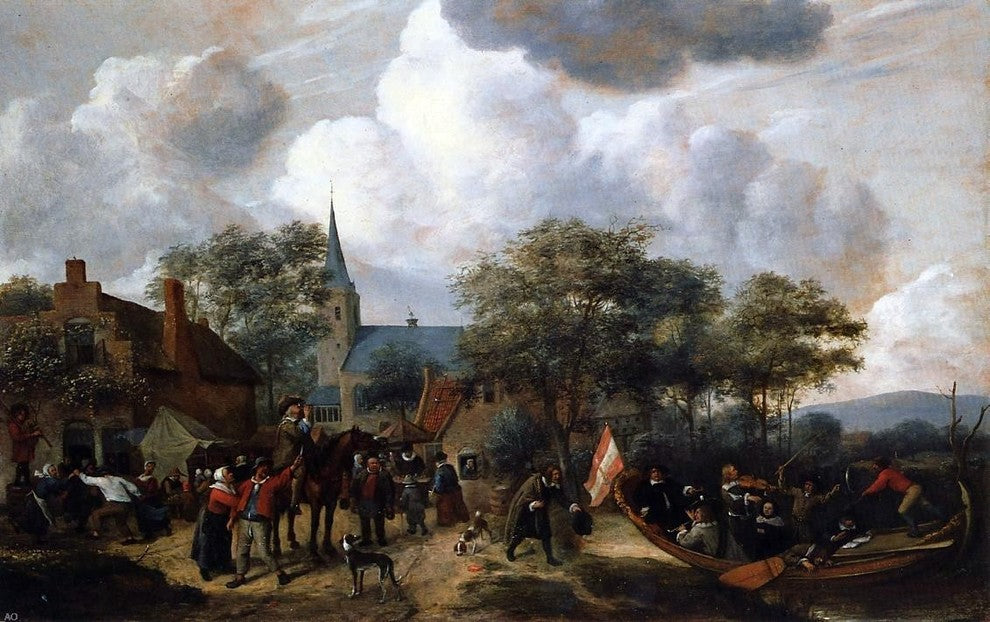 Jan Steen Village Festival With the Ship of Saint Rijn Uijt Wall Decal