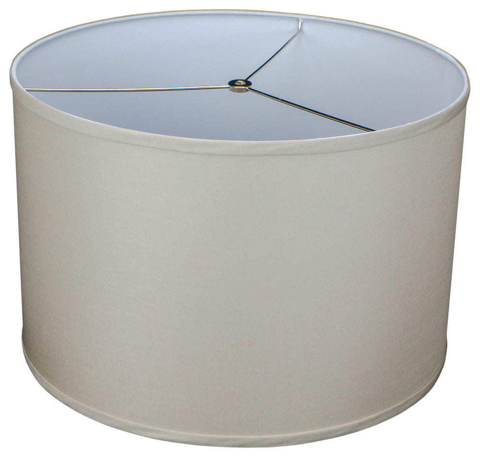 Fenchel Shades, 18"x18"x12" Spider Attachment Drum Lamp Shade, Linen Stone