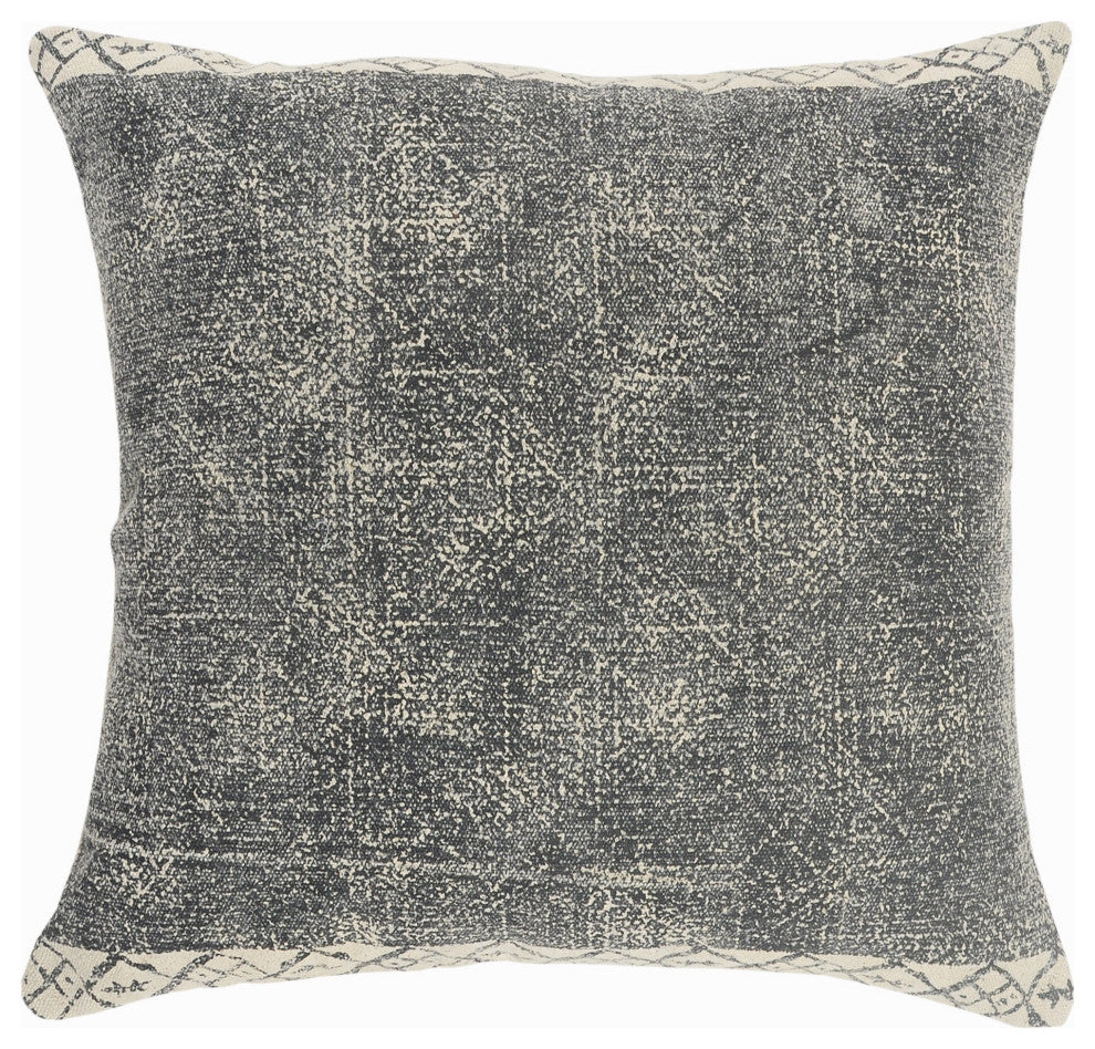 Bordered Modern Rustic Throw Pillow