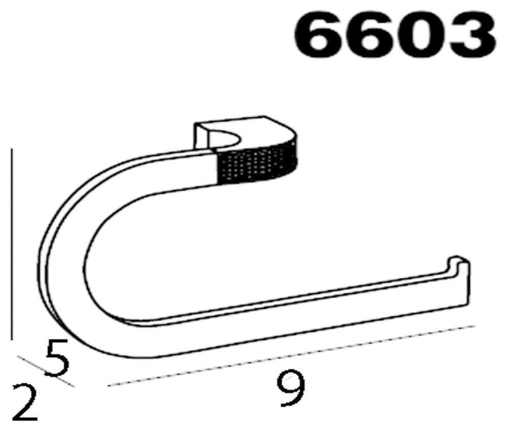 Cecilia Swarovski Crystals, Large Towel Ring, Chrome, Left Hand