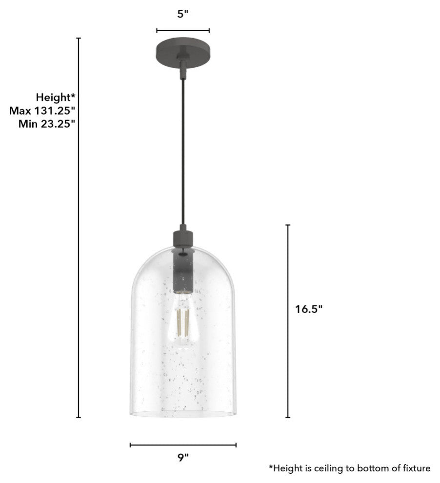 Hunter Lochemeade Noble Bronze 1-Light Pendant Ceiling Light Fixture