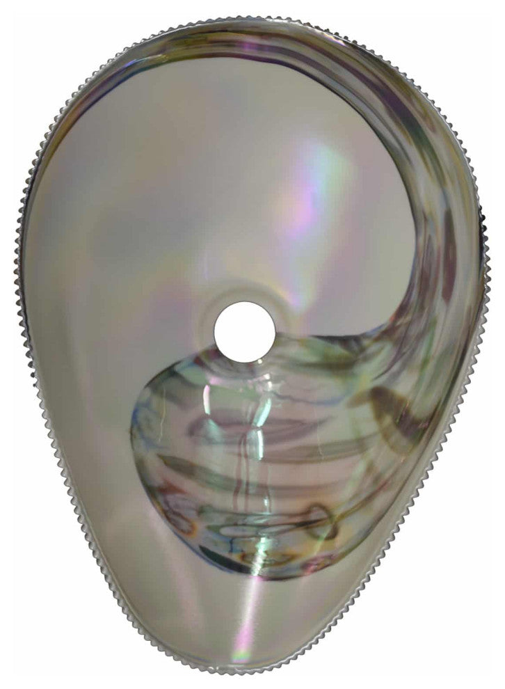 Amalfi Murano Glass Bathroom Sink, Abalone