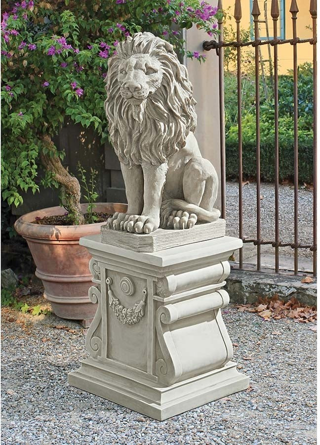 Mansfield Manor Lion Sentinel Statue