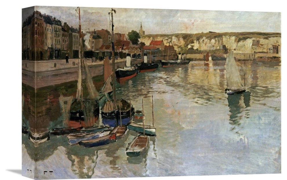 "Dieppe" Stretched Canvas Giclee by Fritz Thaulow, 16"x11"
