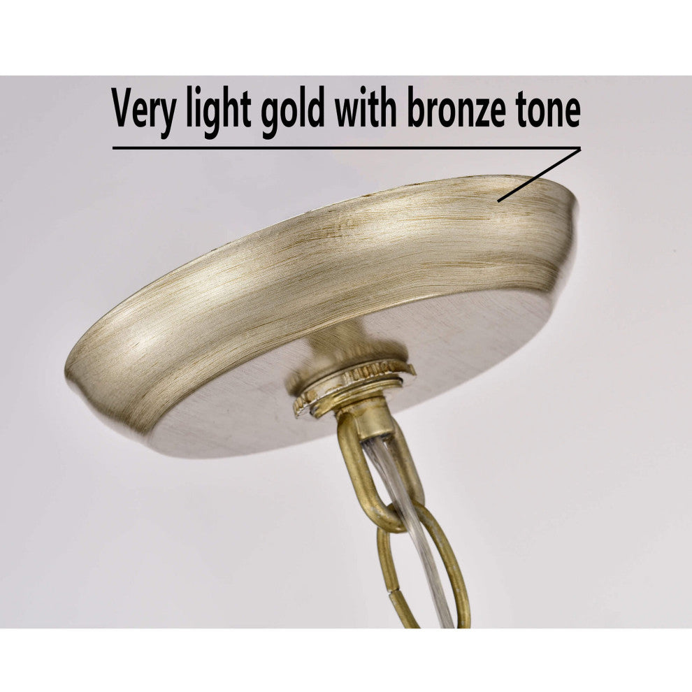 Iris Light Gold With Bronze Tone Large Orb 4-light Chandelier
