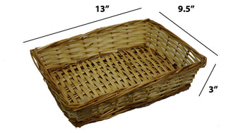 13" Natural Willow Small Rectangle Tray