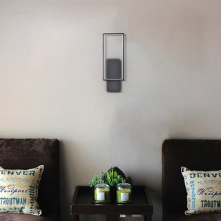 Modern Black LED Wall Sconce With Rectangle Aluminum Shade Neutral Light 4000K