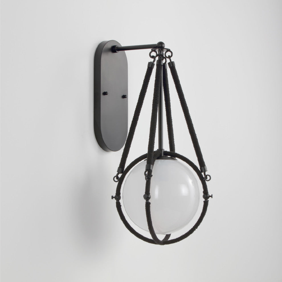Voyager 1 Light Wall Sconce Matte Black
