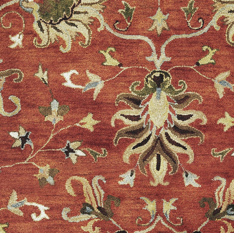 HomeRoots 5' Round Polyester Blue or Sage Area Rug