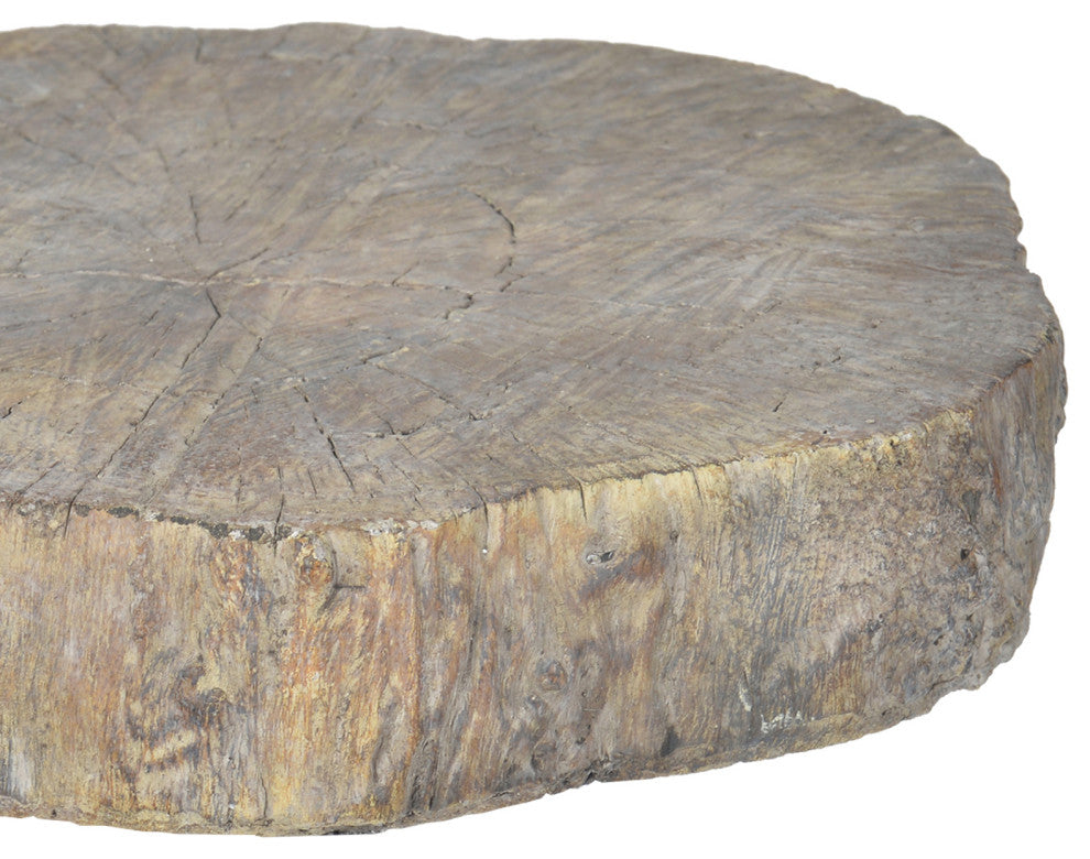 Benzara BM200916 Round Cemented Log Accent, Brown