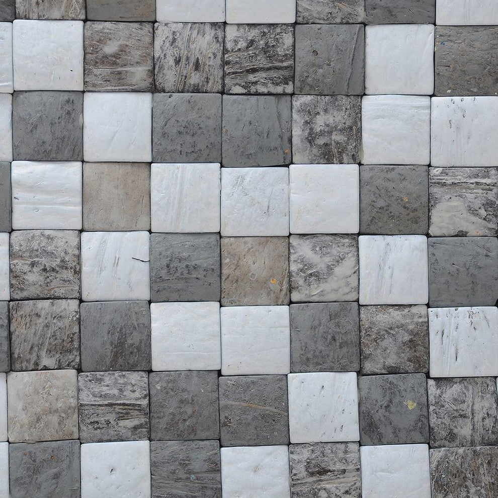 East at Main Tumbled Medley Coconut Shell Wall Tile