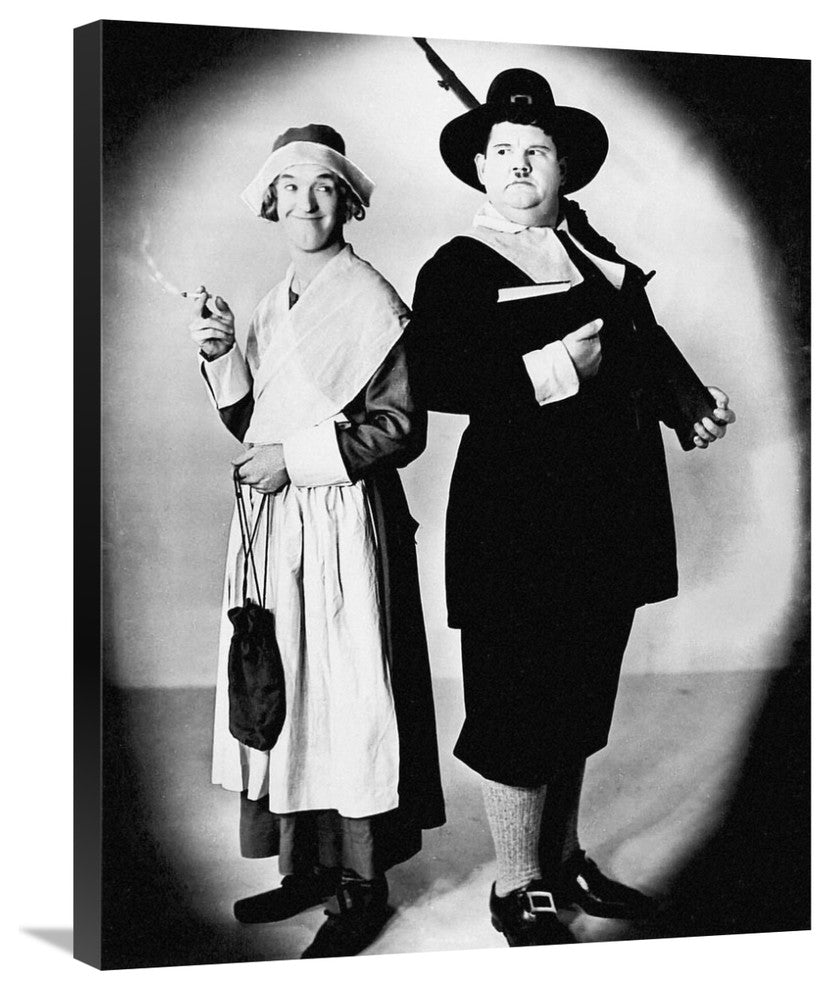 "Laurel & Hardy - Thanksgiving" Canvas Giclee, 24"x30"
