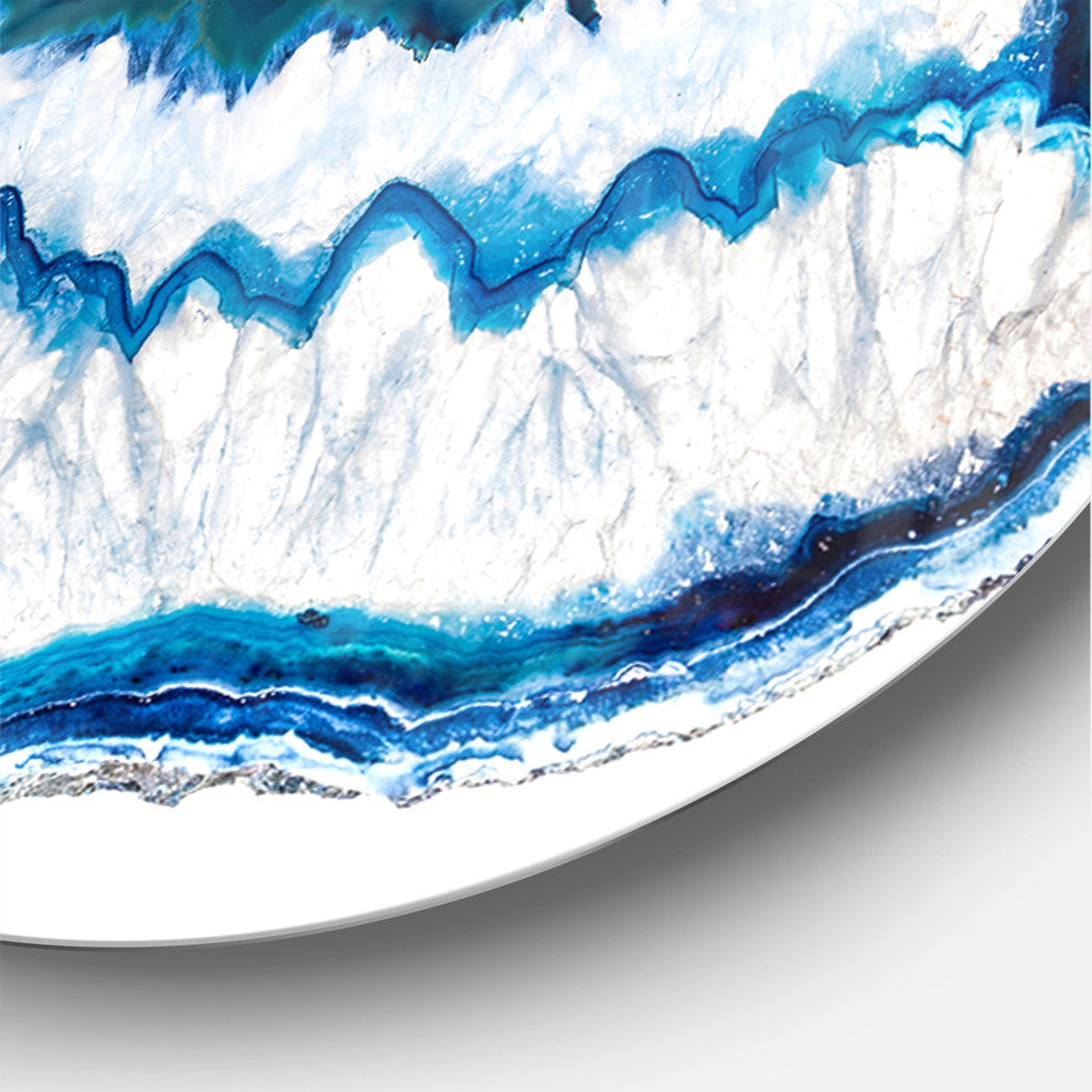 Blue Agate Crystal Large Modern Wall Clock, 36"x36"