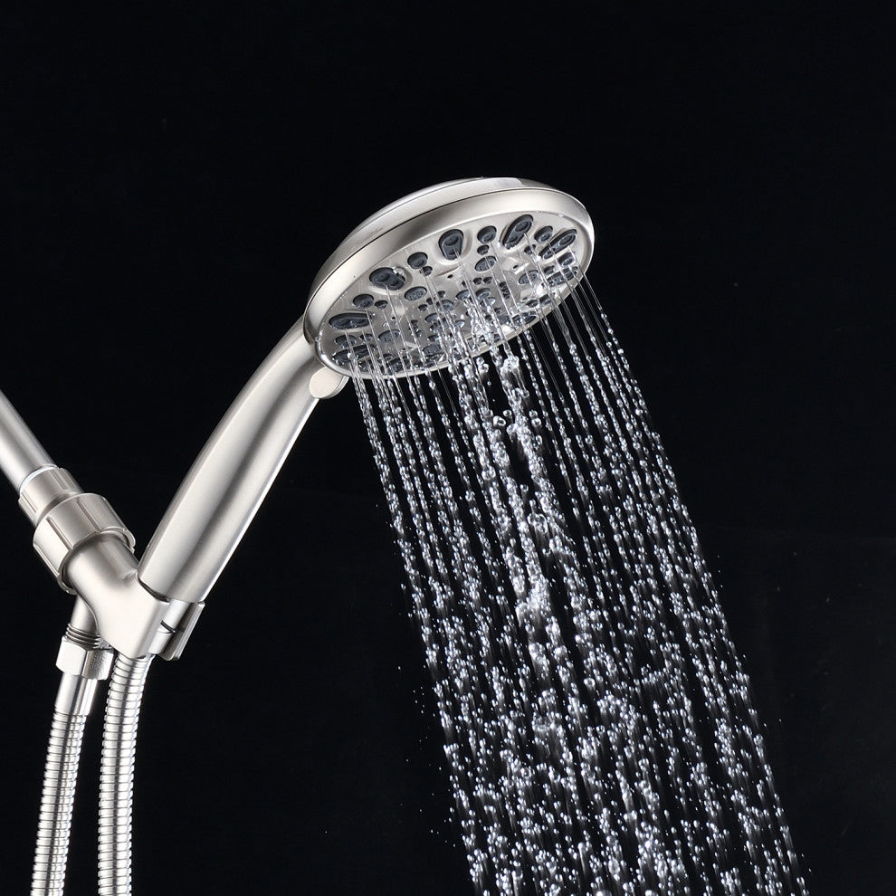 7 Spray Settings Hand Shower Set, Brushed Nickel