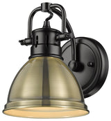 Golden Lighting 3602-BA1 Duncan 9" Tall Bathroom Sconce - Matte Black / Aged