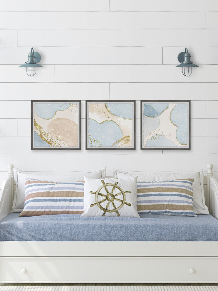 Abandoned Coast Triptych, 3-Piece Set, 18x18 Panels