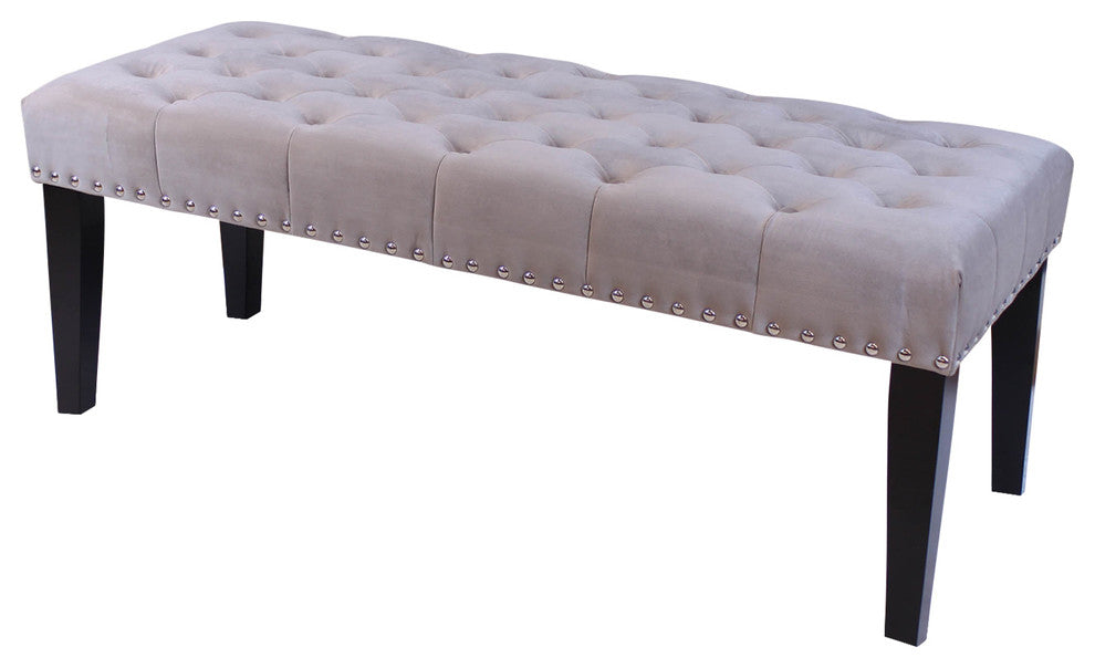 Markelo Velvet Bench, Taupe