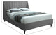 Eva Velvet Upholstered Bed, Gray, Full