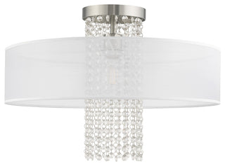 Livex Lighting Brushed Nickel 1-Light Ceiling Mount