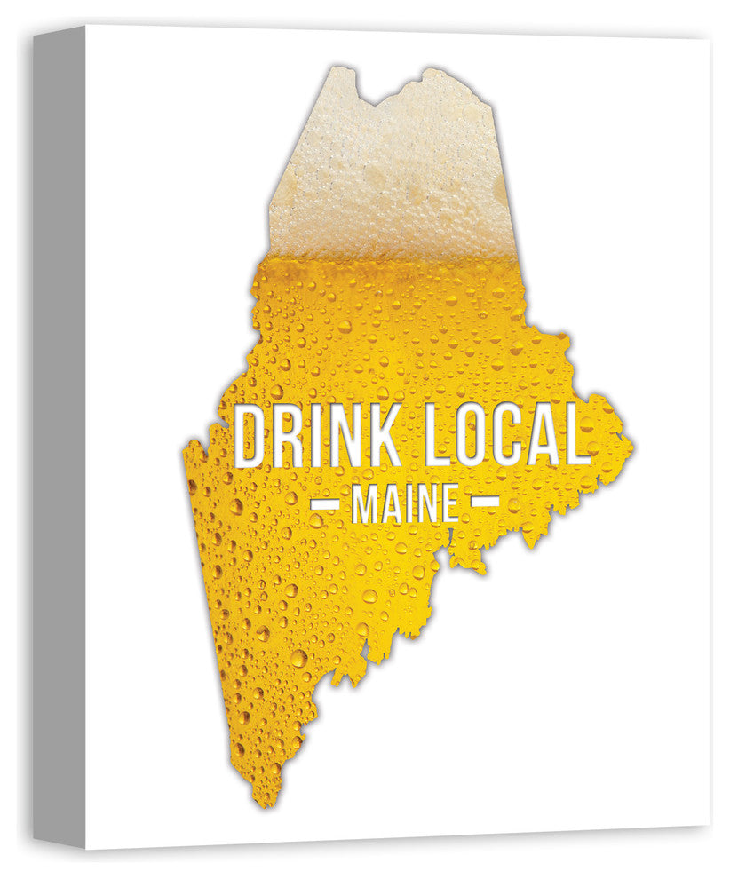 Maine Drink Local Beer Wall Art, Canvas
