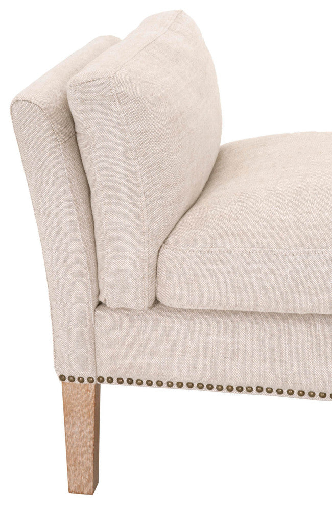 Warner Bench Bisque French Linen, Natural Gray Ash