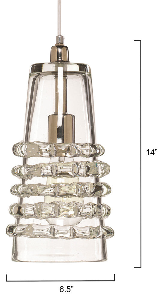 Long Ribbon Pendant, Clear