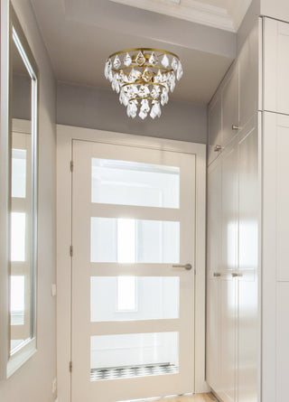 Evan 14" Flush Mount, Brass