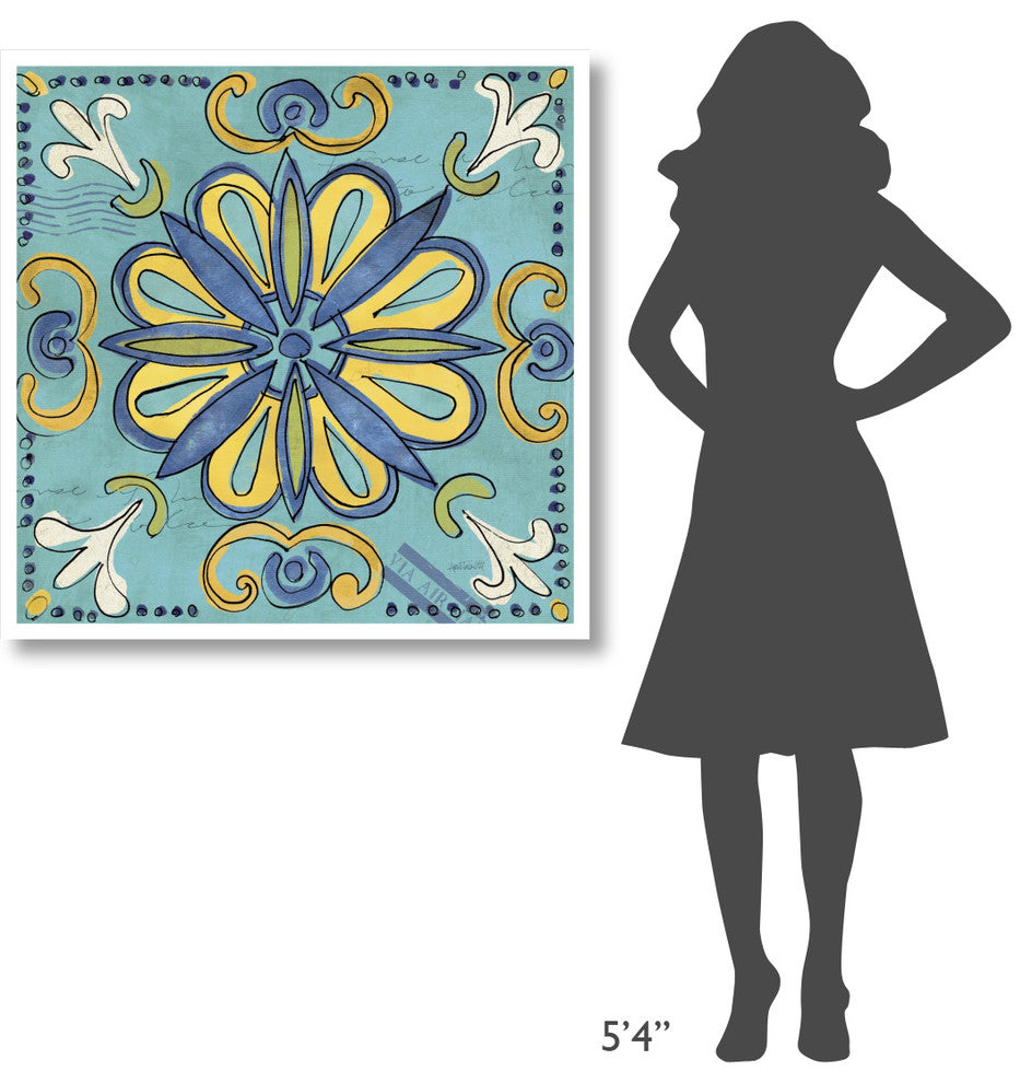 "Tuscan Sun Tile IV Color" Digital Paper Print by Anne Tavoletti, 38"x38"