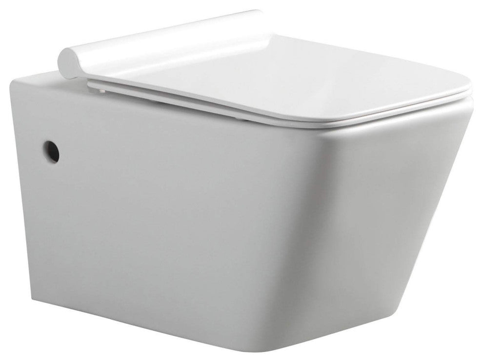 In-Wall Toilet Set, 2"x4" Carrier and Tank, Black Square Actuators