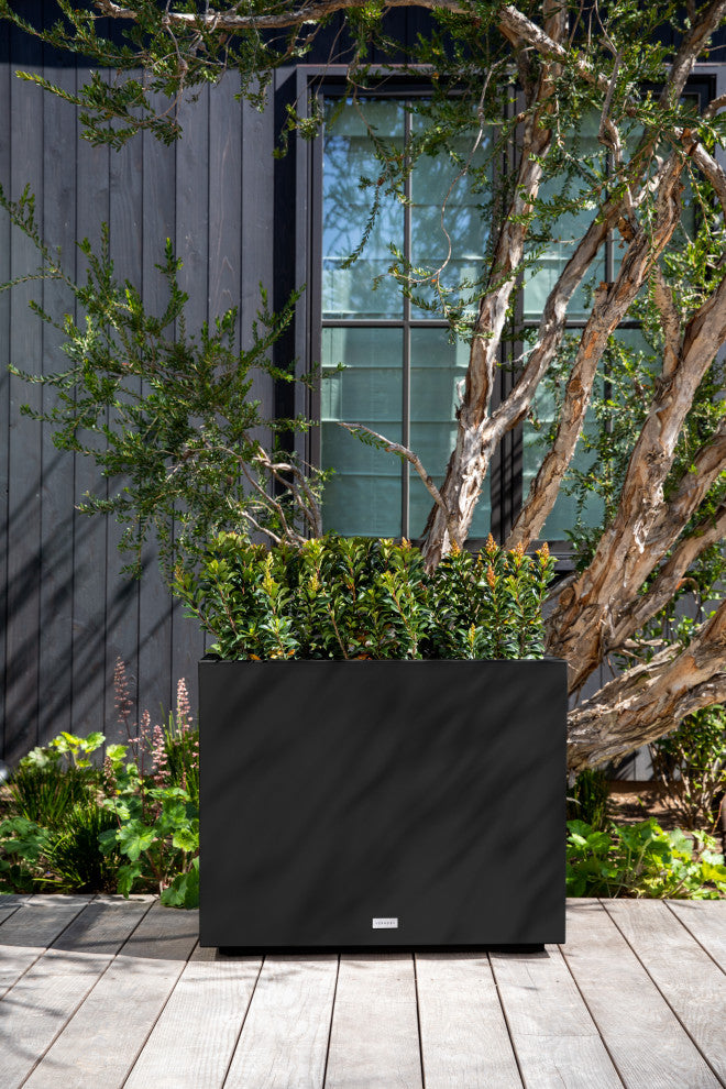 Veradek Block Series Span Planter, Black, Short