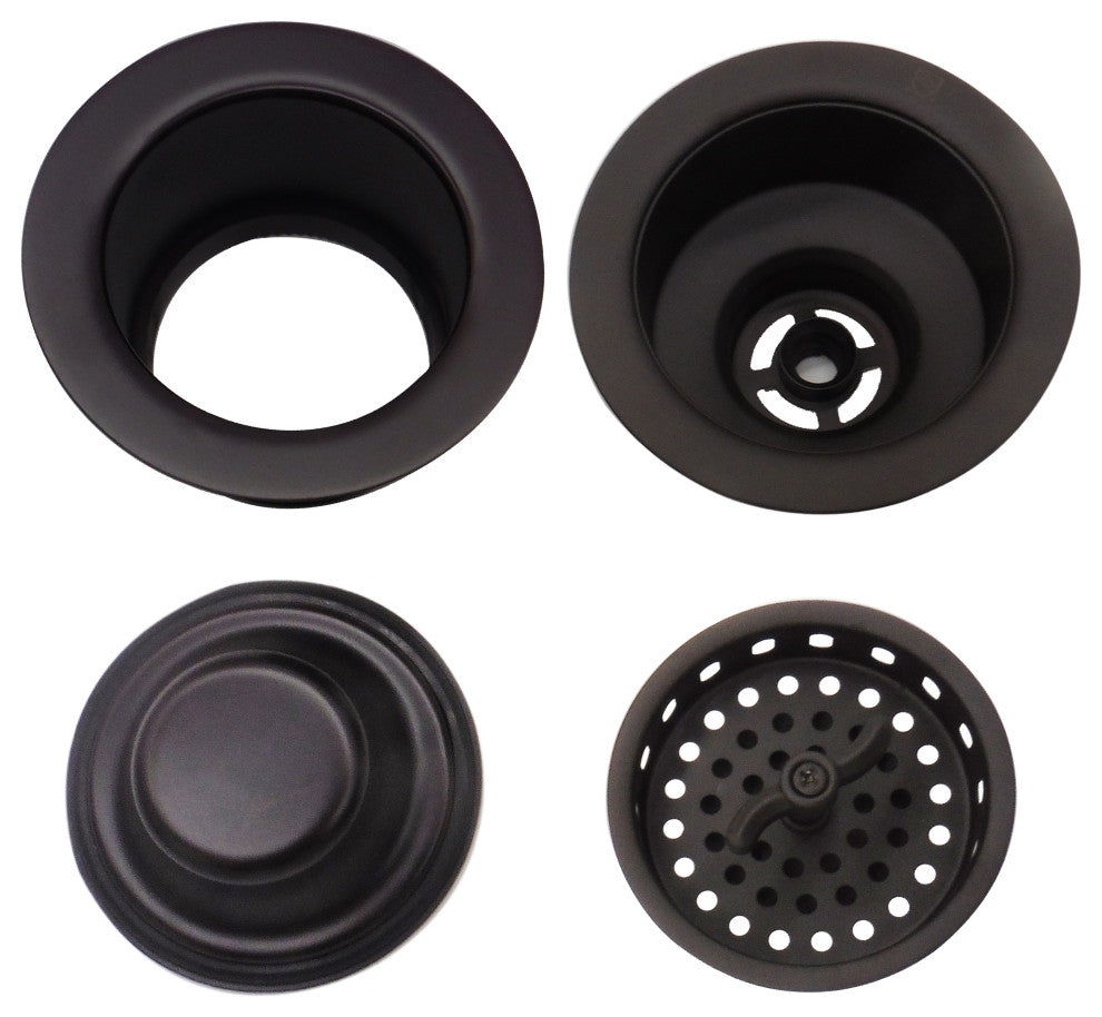 CO2175 3.5" Wing Nut Twist, Kitchen Sink Basket Strainer, Oil Rubbed Bronze