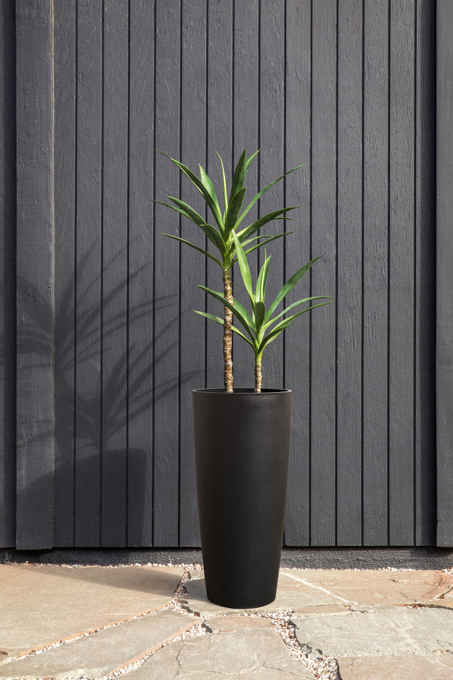 Veradek Pure Series Selena 28" Planter, Black, 28 in. - One Pack