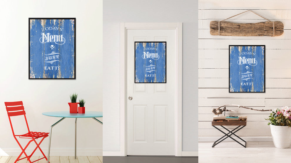 Today''s Menu  Inspirational, Canvas, Picture Frame, 22"X29"