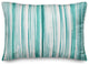 Abstract Teal Stripes 14x20 Indoor / Outdoor Pillow