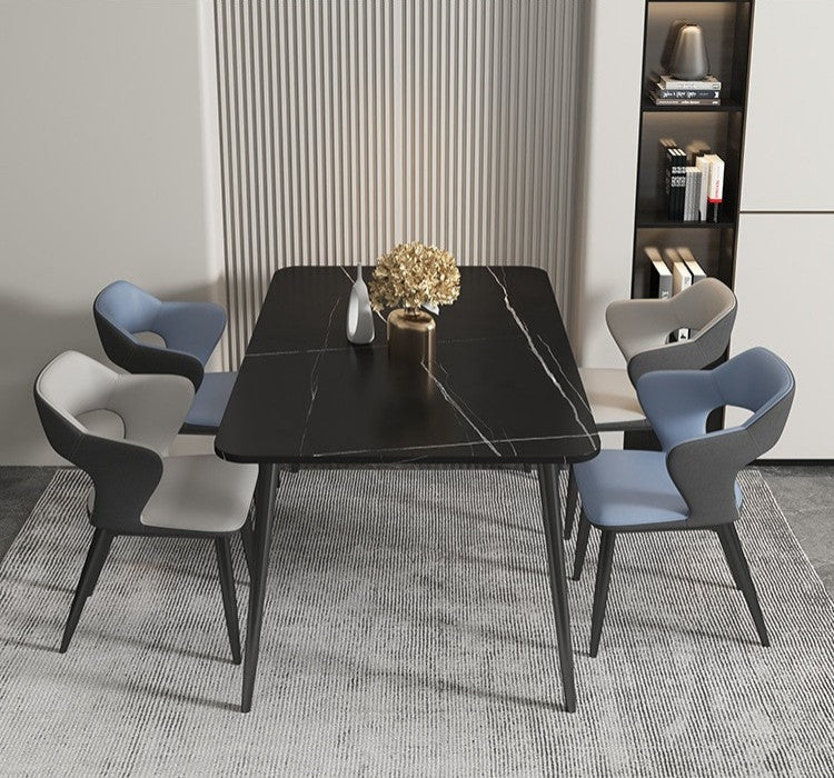 Modern Minimalist Red Backrest Desk Chair, Sky Blue