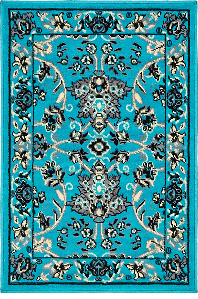 Unique Loom Turquoise Washington Sialk Hill 2' 2 x 3' 0 Area Rug