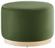 Tilden Large 23 Round Performance Velvet Upholstered Ottoman