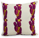 Sunset Tulip Stripe Decorative Floral Throw Pillow, Purple, 26"