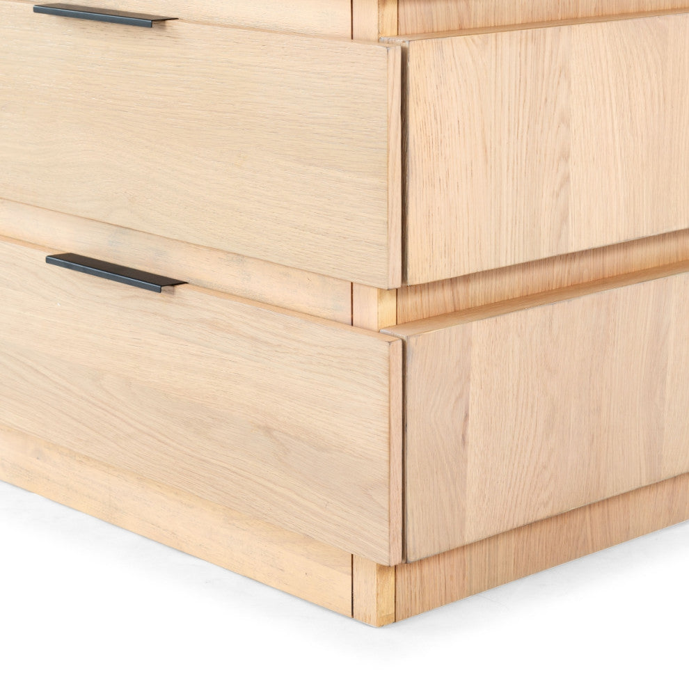 Safavieh Couture Titus 6 Drawer Stacked Dresser, Oak