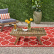 Kailee Outdoor Wooden Coffee Table, Gray Finish