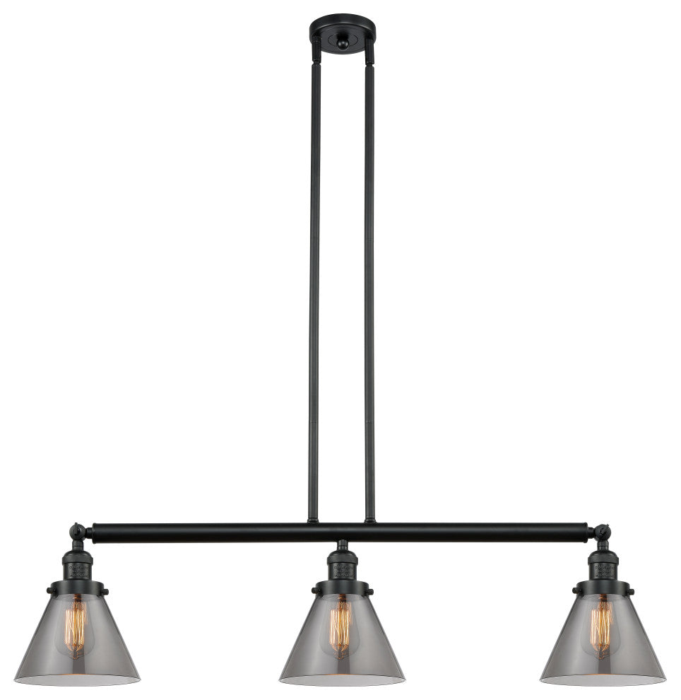 Innovations Lighting 213-Bk-G43-Led 3 Light Dimmable Led Island Light