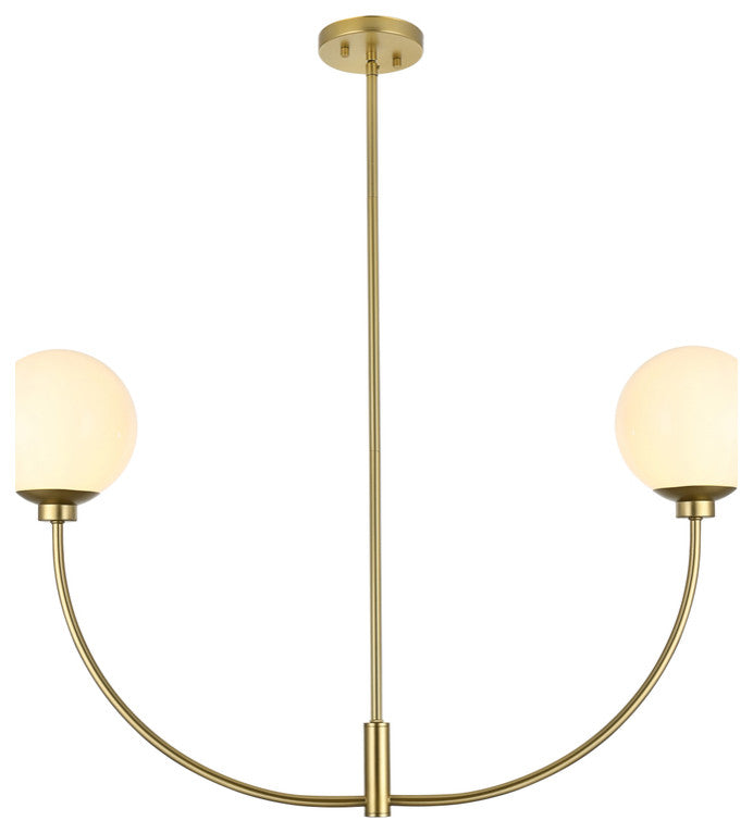 Living District Nyomi 36" Chandelier in Brass