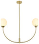 Living District Nyomi 36" Chandelier in Brass