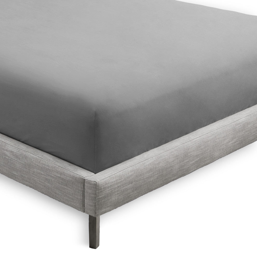 Bare Home Microfiber Fitted Sheets - Set of 2, Light Gray, King