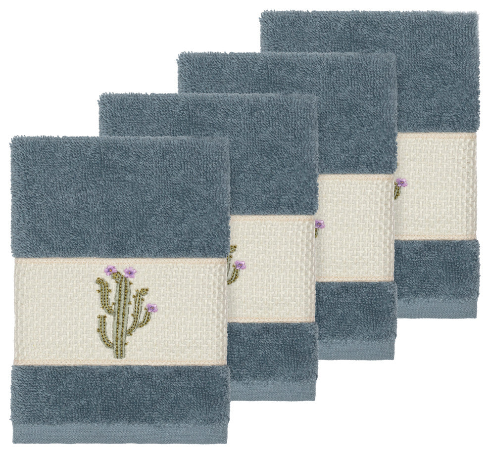 Mila 4 Piece Embellished Washcloth Set