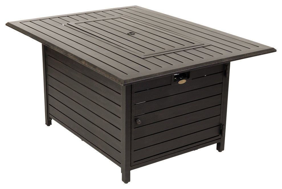Longmont Aluminum Rectangular LPG Fire Pit