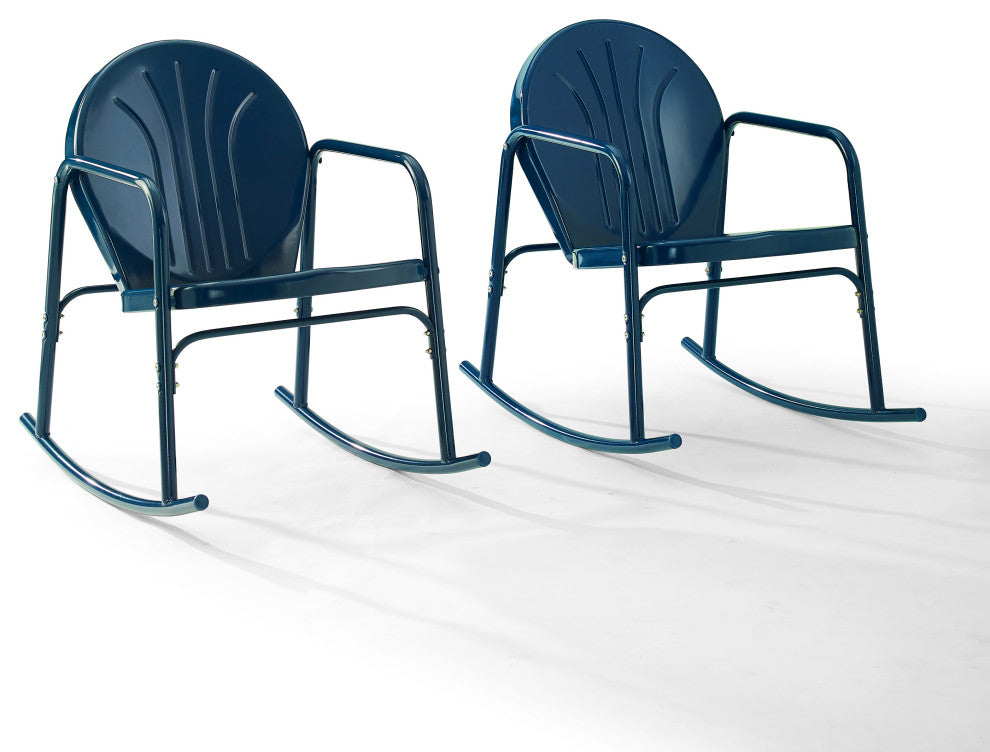 Griffith 2-Piece Outdoor Rocking Chair Set, Navy Gloss