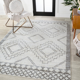 Amir Moroccan Beni Souk Rug, Cream/Gray, 2 Ft. X 20 Ft.
