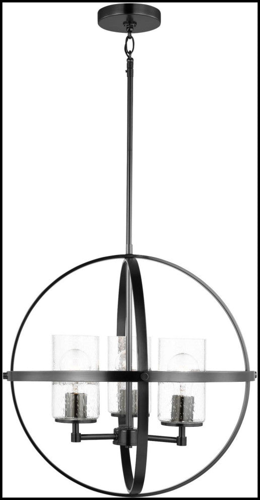 Generation Lighting 3124673 Alturas 3 Light 19"W Outdoor Pillar - Brushed